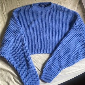 Nasty Gal blue Knit jogger and sweater set medium